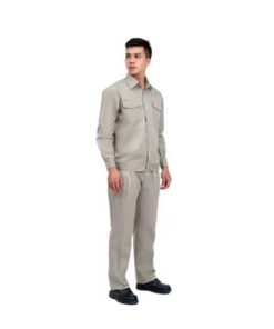 Quần áo vải kaki liên doanh HQ túi hộp màu ghi